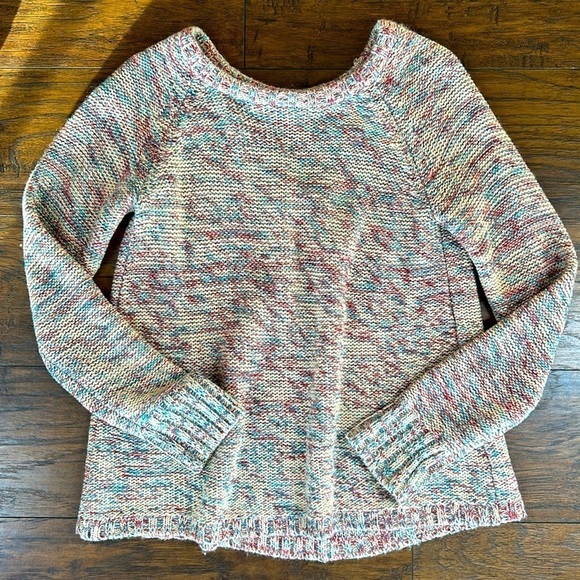 Garnet Hill Sweaters - Garnet Hill Marled Knit Pullover Multi Color Pullover Sweater Size Large